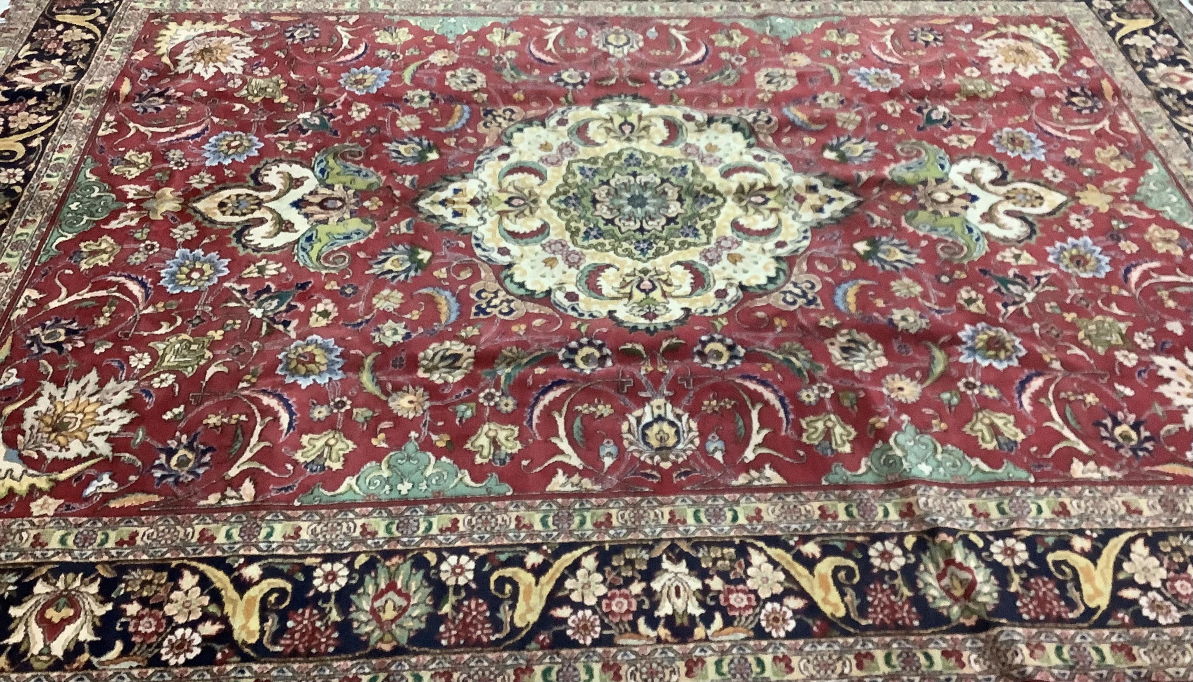 A Najaf Abaad carpet, 320 x 242cm. Condition - good